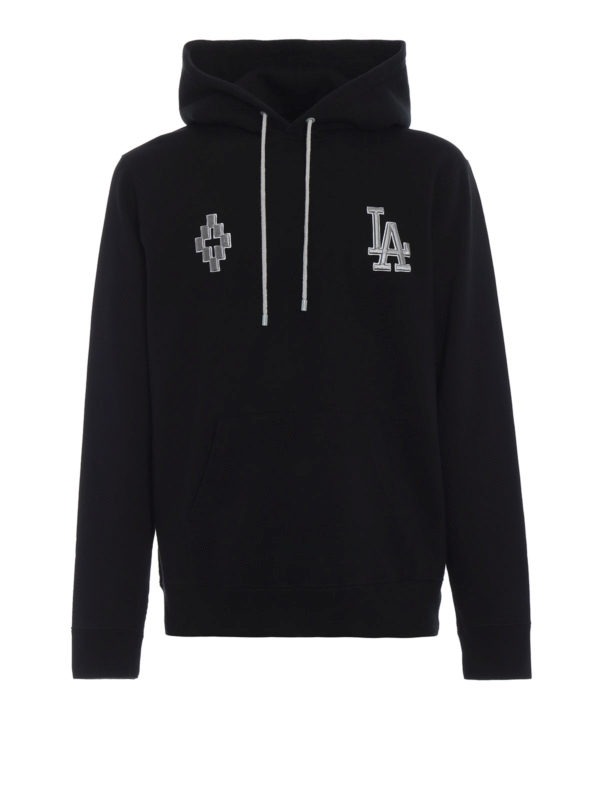 Sweatshirts & Sweaters Marcelo Burlon - Black and light grey LA Dodgers  hoodie - CMBB007F186730181006