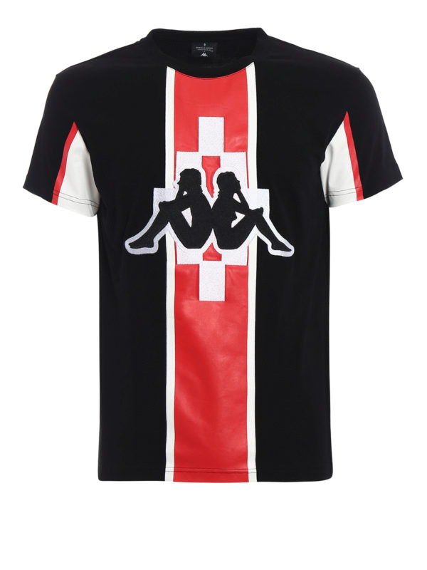 Marcelo Burlon: t-shirts - Kappa Stripe jersey T-shirt