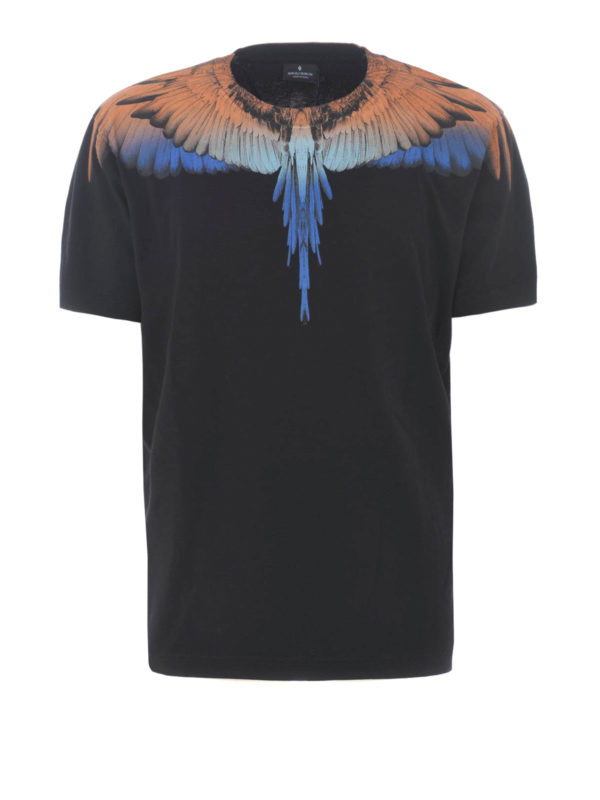 Marcelo Burlon: t-shirt - T-shirt Wings nera