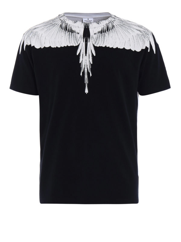 Marcelo Burlon: t-shirt - T-shirt in cotone con stampa ali