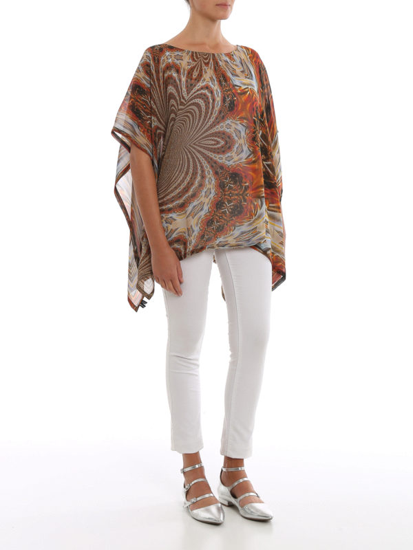 MARIA ENRICA NARDI: tunics online - Sharm El Sheikh patterned silk kaftan