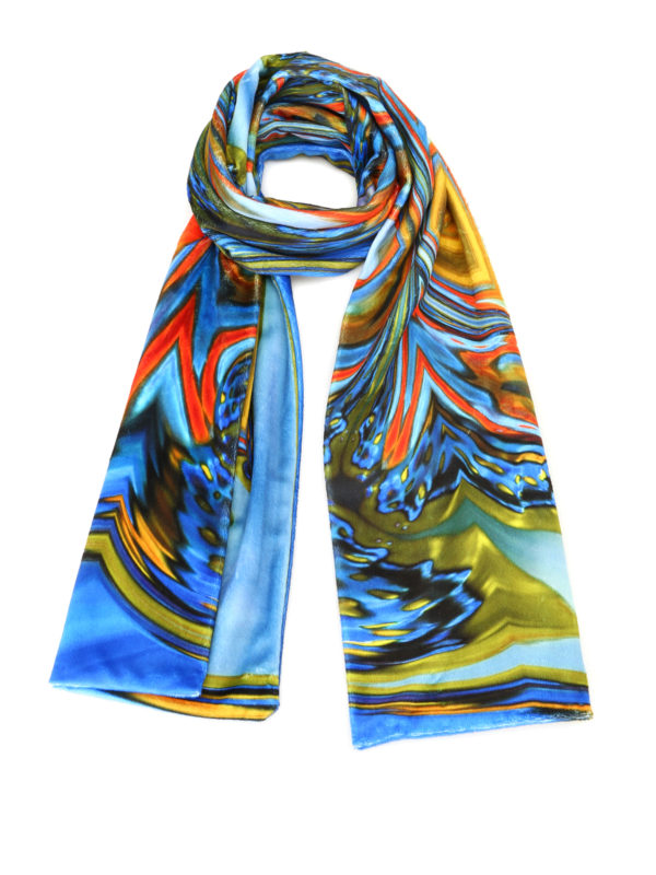 MARIA ENRICA NARDI: sciarpe e foulard - Sciarpa Grace in velluto multicolor