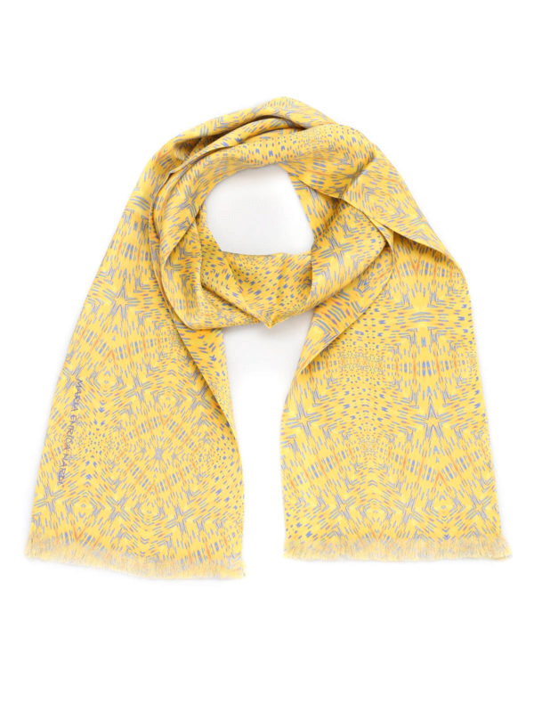 MARIA ENRICA NARDI: Bufandas y pañuelos - Bufanda Amarillo   Para Unisex