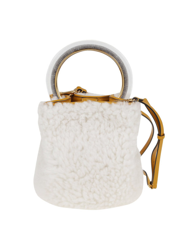 Marni: Bucket bags - Pannier shearling bag
