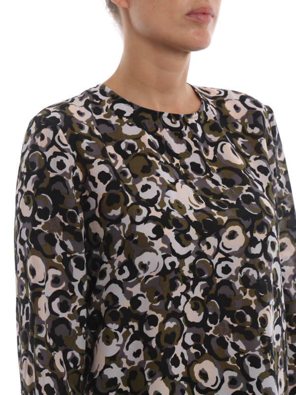 Marni buy online Patterned silk blouse with rear zip