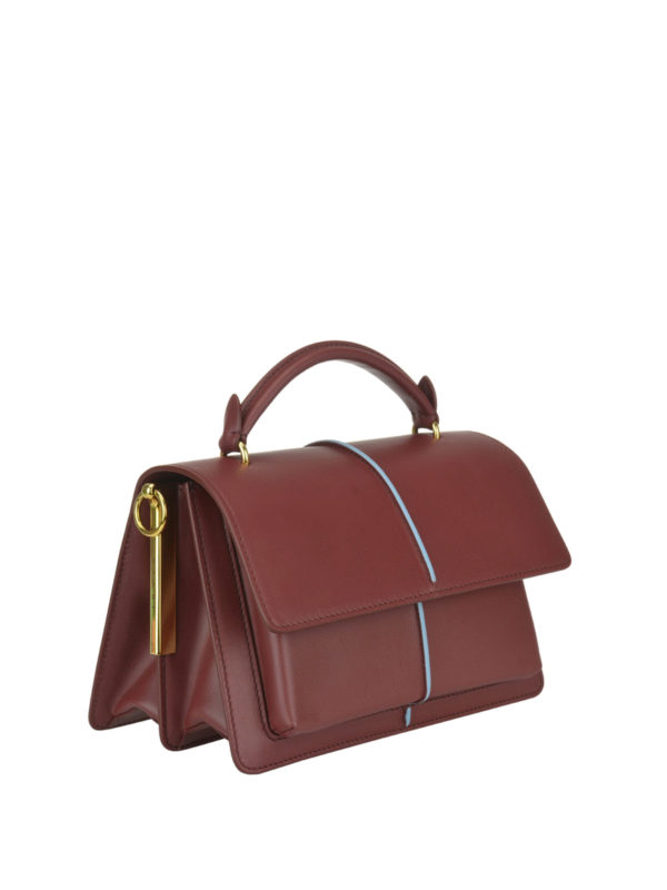 Marni: cross body bags online - Attaché leather small bag