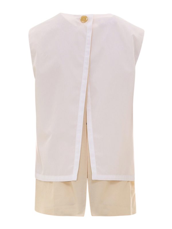 Marni: Tops & Tank tops online - Two-tone cotton tank top