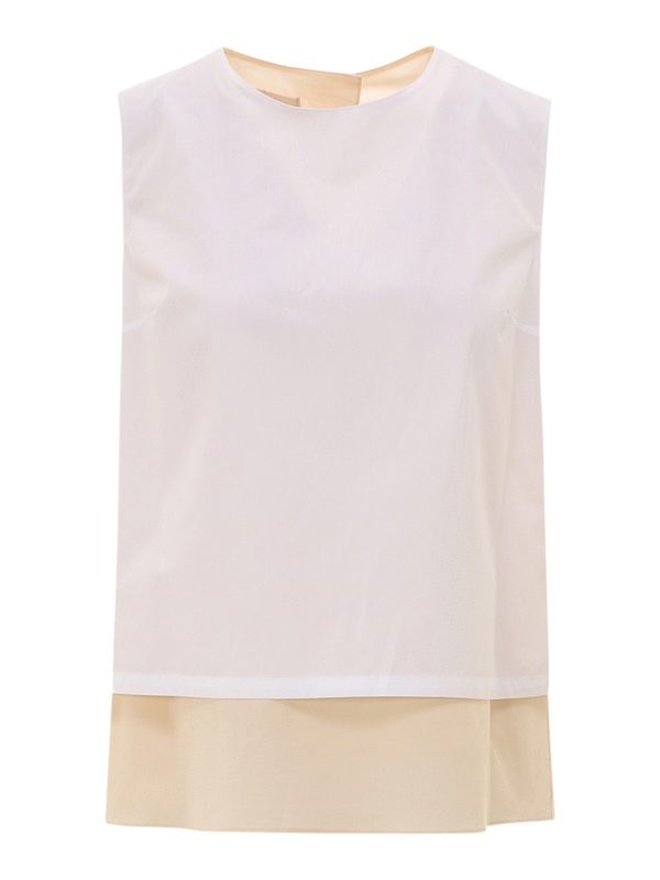 Marni: Tops & Tank tops - Two-tone cotton tank top