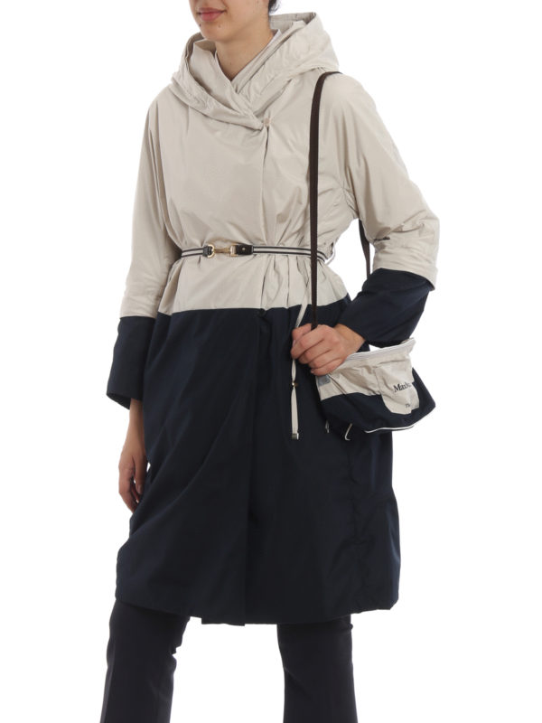 Max Mara buy online Lightb beige and blue reversible overcoat