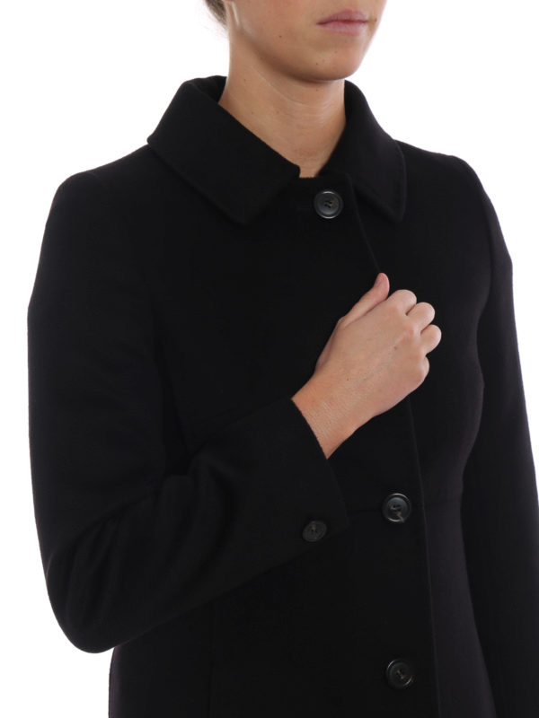 Max Mara Onde black wool cloth bon ton coat Black 5086083306013