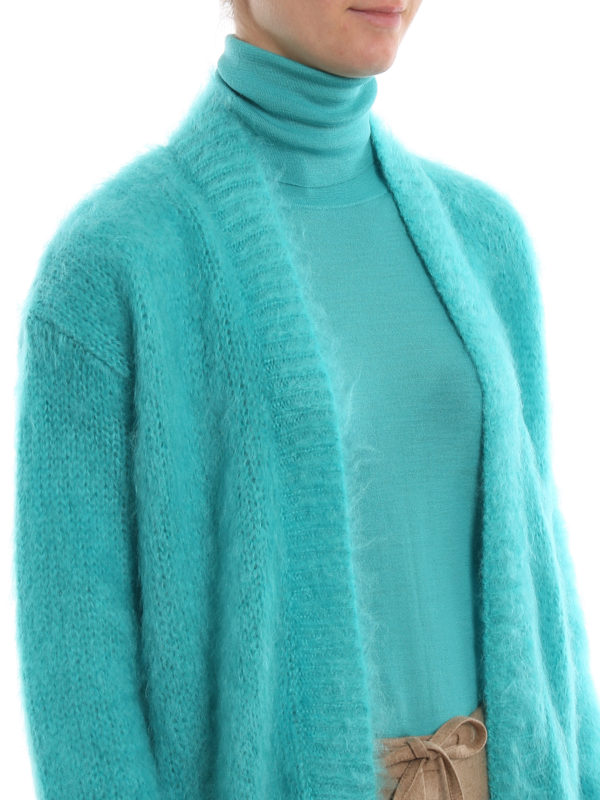 Max Mara buy online Sampang turquoise mohair blend cardigan