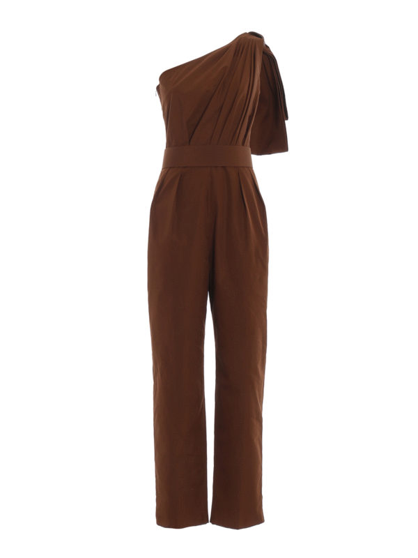 Max Mara: Jumpsuits - Jumpsuit - Braun