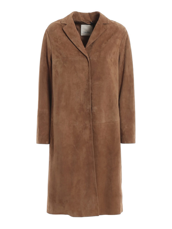 Max Mara: leather coats - Radio suede coat