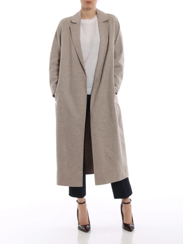 Max Mara: knee length coats online - Giungla wool and angora coat