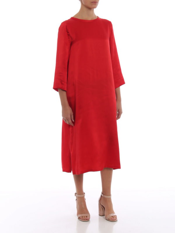 Max Mara: Knielange Kleider online - Knielanges Kleid - Rot