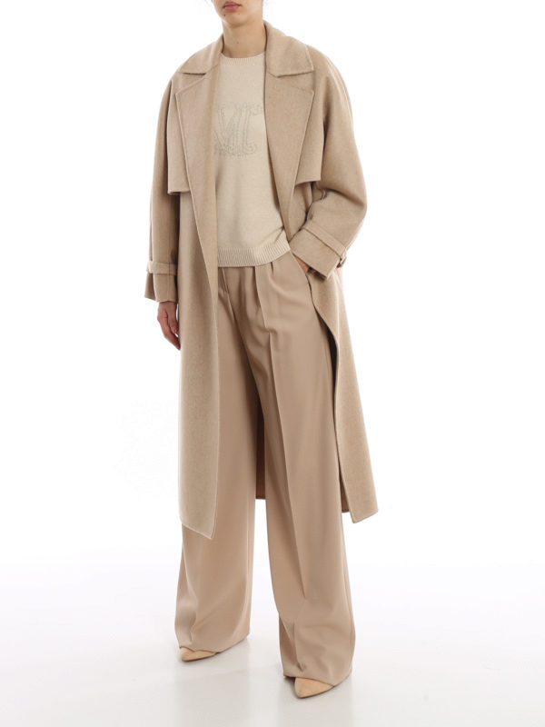 Max Mara: long coats online - Agar sleeveless coat