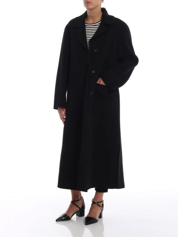 Langer Mantel Damen Schwarz