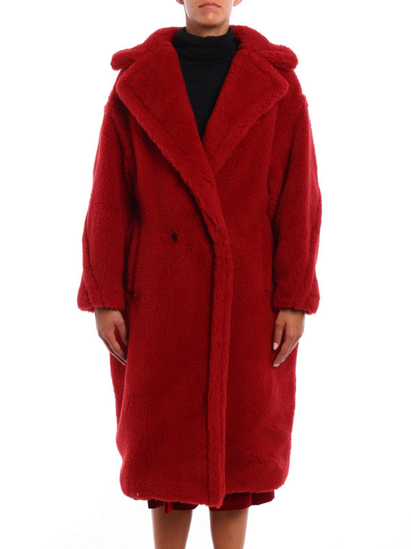 Max Mara: long coats online - Pappino camel and silk over coat