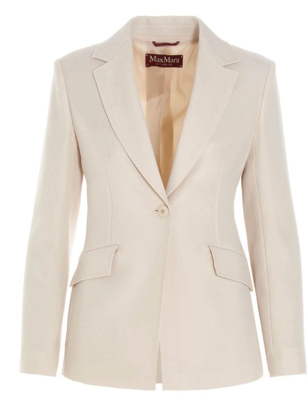 MAX MARA STUDIO: Blazer - Blazer - Creme
