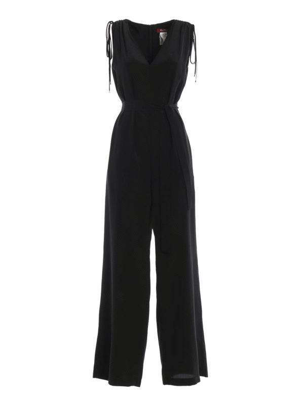The Mara satin jumpsuit Black main image 1