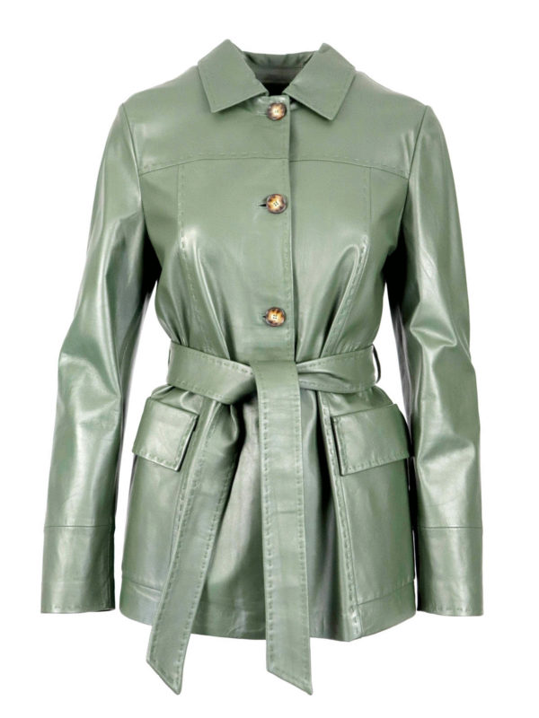 MAX MARA STUDIO: leather jacket - Oste jacket