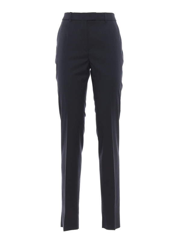 Max Mara: Pantalones de sastrerìa - Manico-Studio - Azul