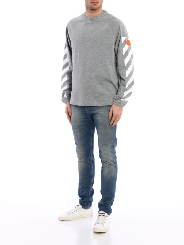 Felpa con maxi stampa dietro shop online: MONCLER