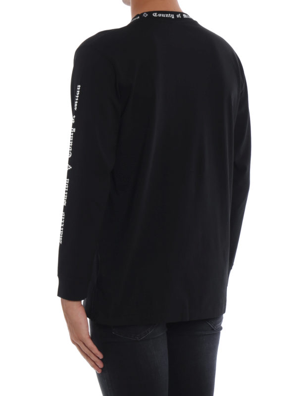 T-shirt MB nera a maniche lunghe shop online: Marcelo Burlon
