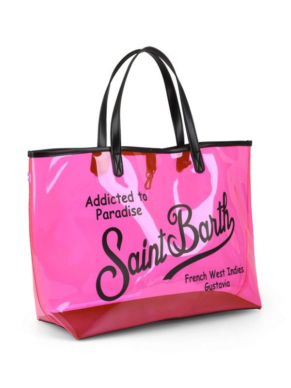 MC2 SAINT BARTH: shopper online - Borsa mare Las Vegas trasparente fucsia