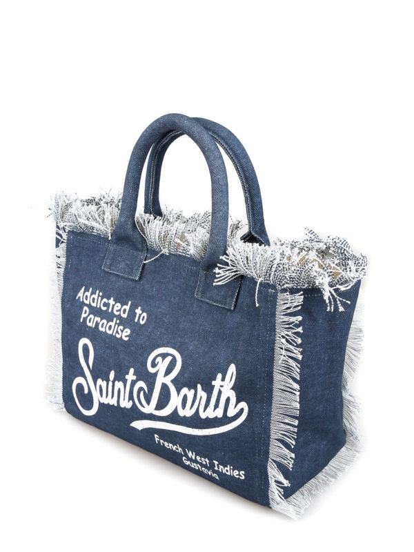 MC2 SAINT BARTH: totes bags online - Vanity denim effect canvas beach bag