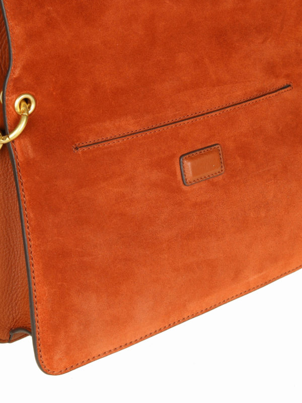 Mcgraw suede and leather bag shop online: TORY BURCH
