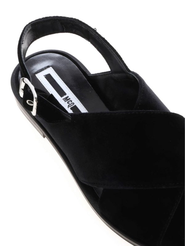 McQ Alexander Mcqueen buy online Sandali Kim neri con bande intrecciate