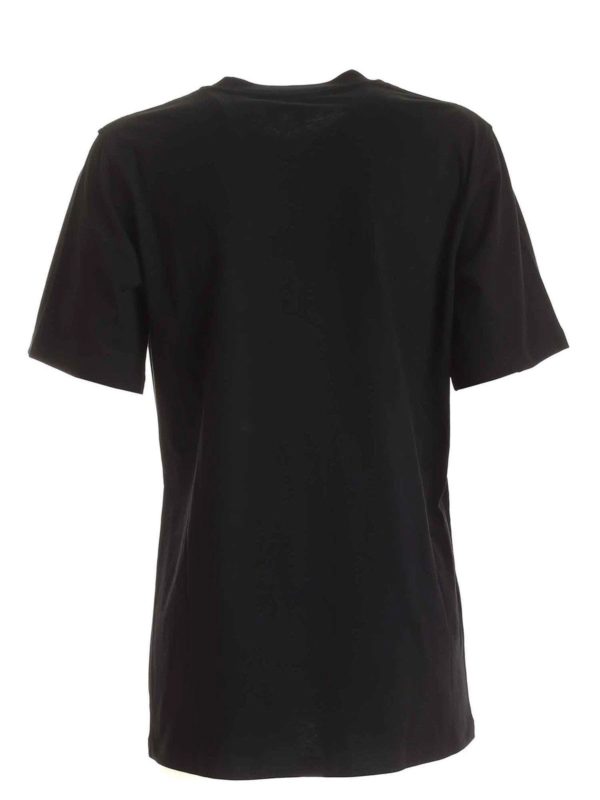 McQ Alexander Mcqueen: t-shirts online - Contrasting logo print T-shirt in black