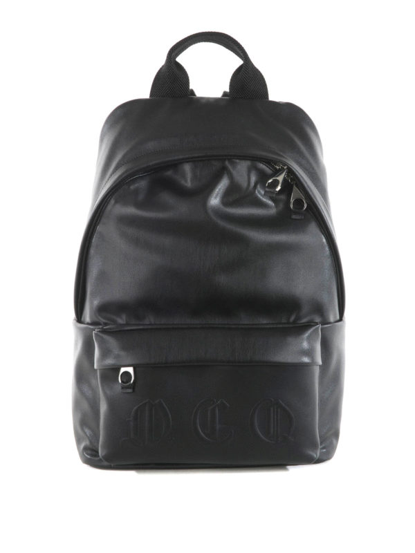 MCQ: backpacks - Embossed gothic logo backpack