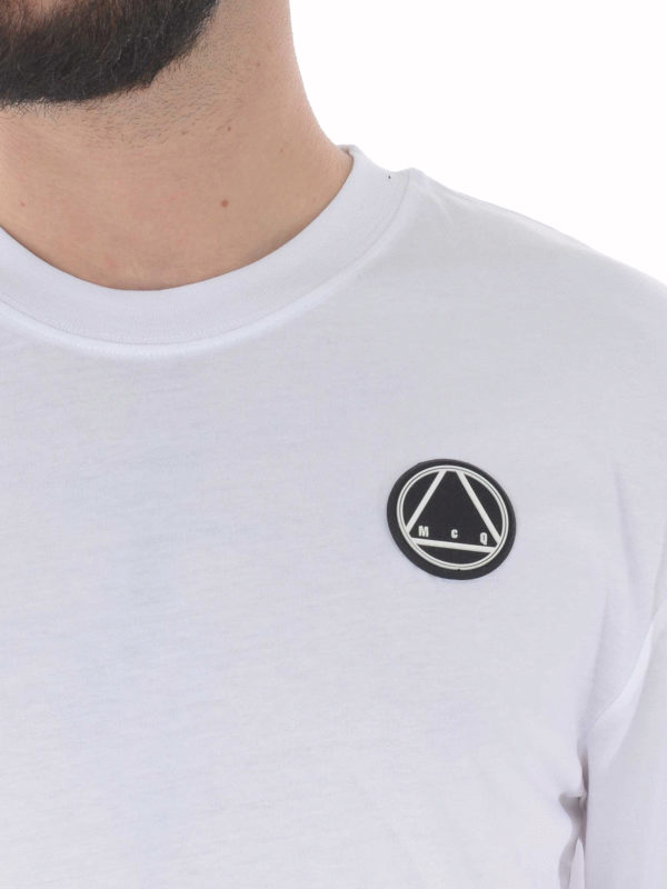 MCQ buy online Logo patch white cotton T-shirt