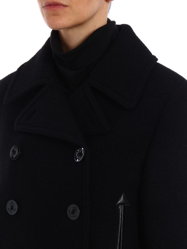 MCQ buy online Wool double-breasted crop pea coat