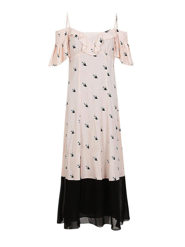 MCQ: abiti lunghi - Abito Pin Up Swallow rosa e nero