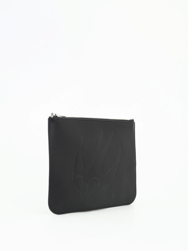 MCQ: clutches online - Swallow leather large pouch