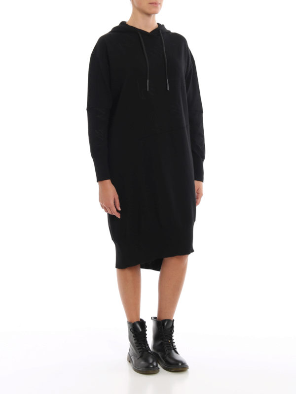 MCQ: abiti al ginocchio online - Abito in maglia con ricamo Swallow