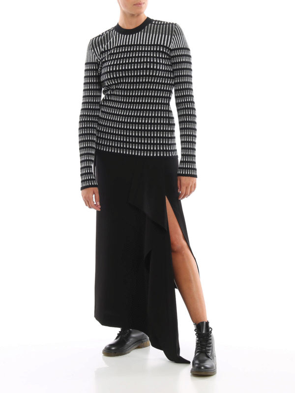 MCQ: Long skirts online - Black asymmetric skirt