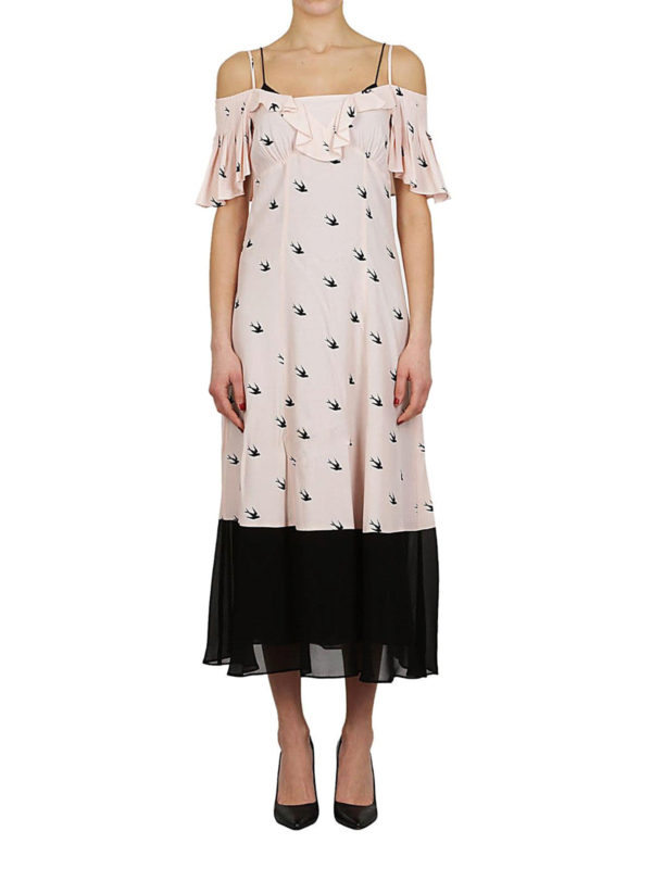MCQ: abiti lunghi online - Abito Pin Up Swallow rosa e nero