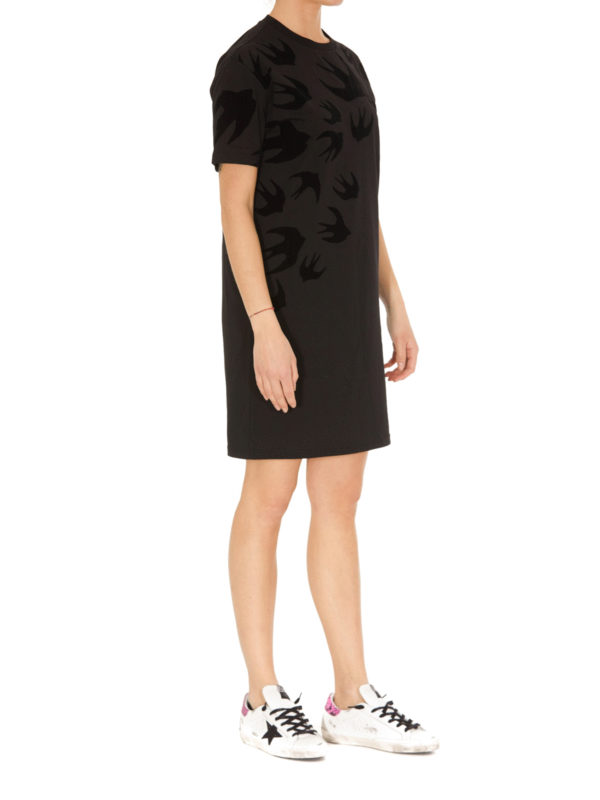 MCQ: short dresses online - Swallow print T-shirt dress