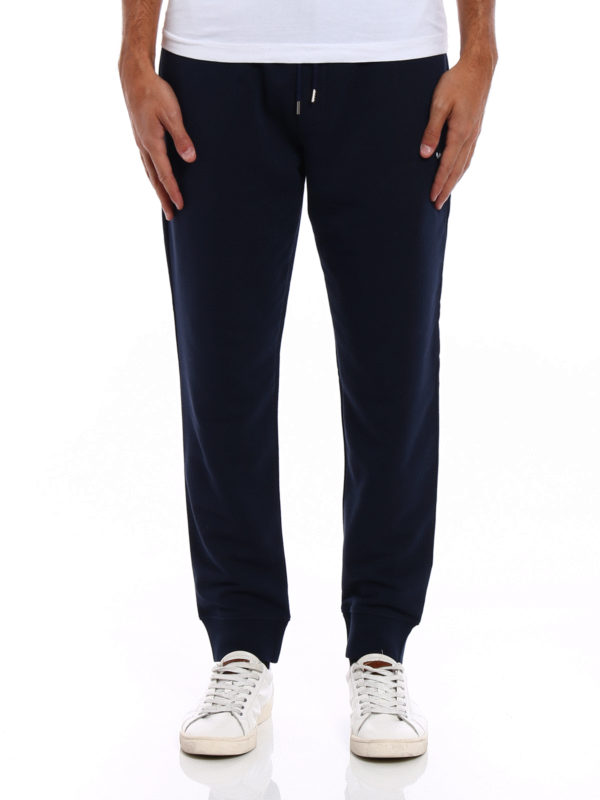 MCQ: tracksuit bottoms online - Swallow patch blue sweatpants