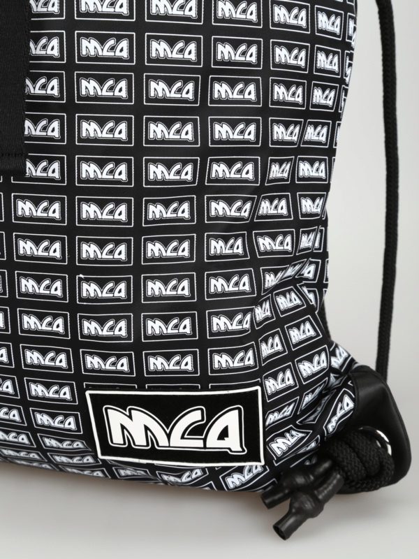 Mcq print nylon sack backpack shop online: MCQ