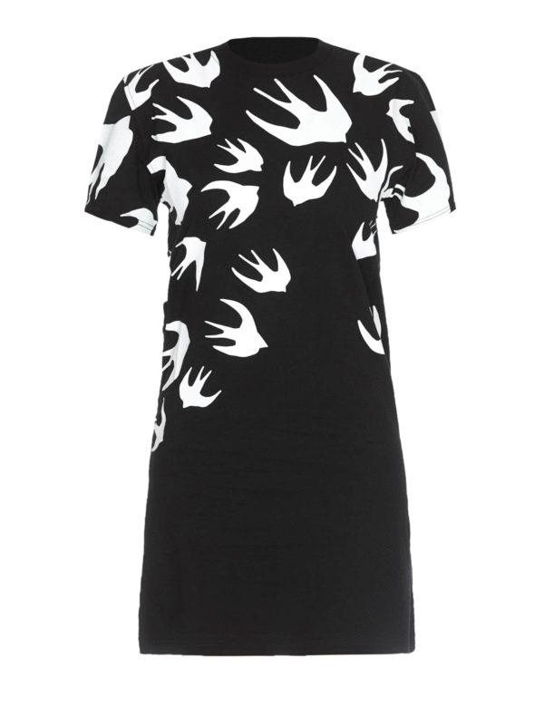 MCQ: short dresses - Swallow black Tee style dress