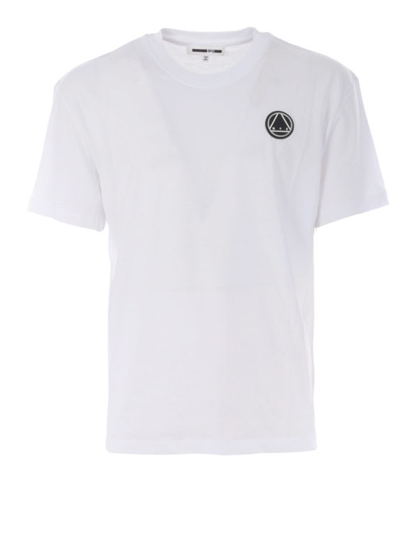 MCQ: t-shirts - Logo patch white cotton T-shirt