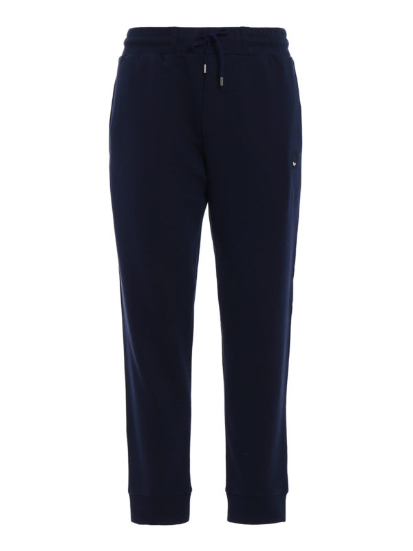MCQ: tracksuit bottoms - Swallow patch blue sweatpants
