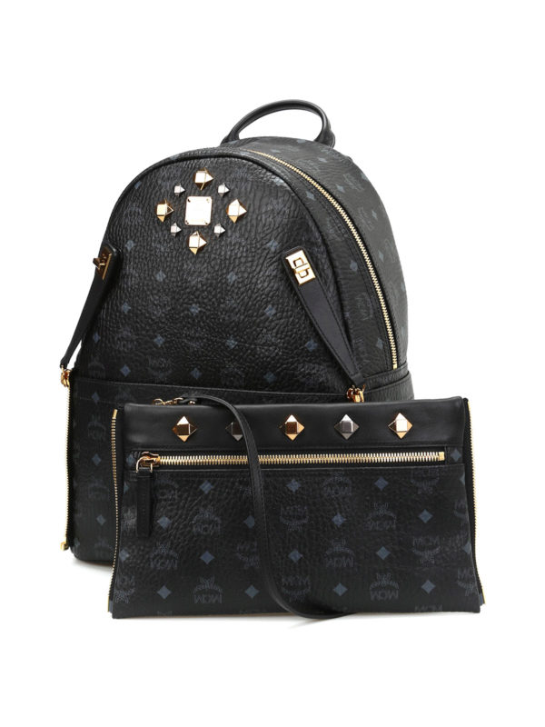 Medium Dual Stark leather backpack shop online: MCM