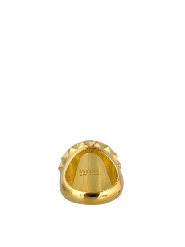 Medusa head logo ring shop online: VERSACE