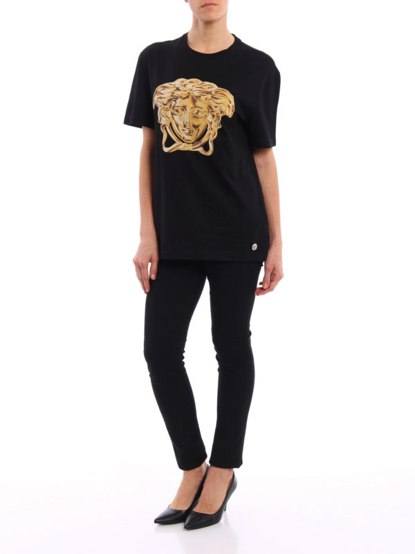 Camiseta Negra Para Mujer shop online: VERSACE